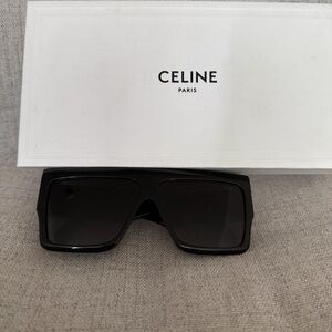 Celine Black Rectangular Sunglasses